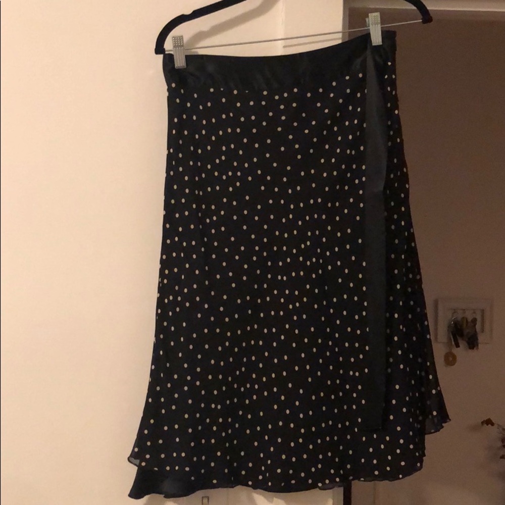 Kenzie Vintage Silk Skirt Polka Dot 6 NWOT